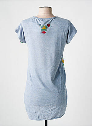 Tunique manches courtes col rond gris DESIGUAL femme