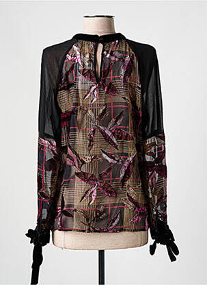 Blouse légère et transparente manches longues noir SALSA femme