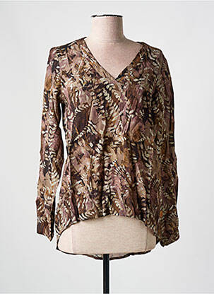 Blouse imprimé fleurs manches longues marron SALSA femme