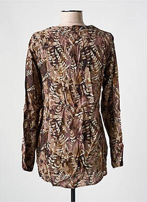 Blouse imprimé fleurs manches longues marron SALSA femme
