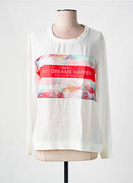 Top imprimé fantaisie manches longues blanc SALSA femme