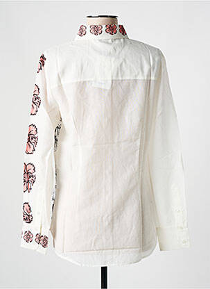 Chemisier imprimé fleurs manches longues blanc DESIGUAL femme