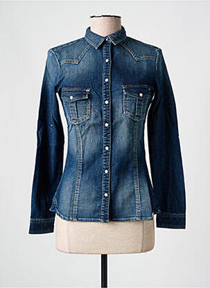 Chemisier coupe cintrée manches longues bleu SALSA femme