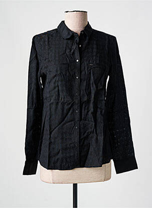 Chemisier tissage crêpe manches longues noir SALSA femme