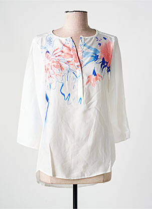 Blouse légère et transparente manches 3/4 blanc SALSA femme