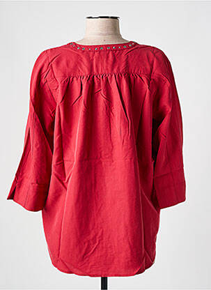 Blouse tissage popeline manches 3/4 rouge SALSA femme