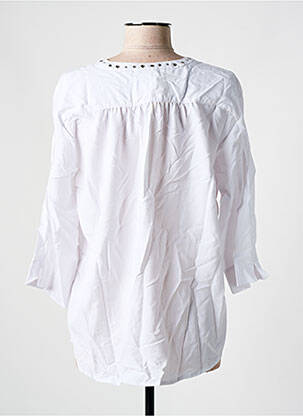 Blouse tissage popeline manches 3/4 blanc SALSA femme