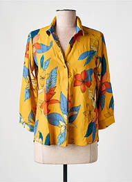 Blouse légère et transparente manches 3/4 jaune SALSA femme