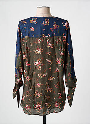 Blouse imprimé fleurs manches 3/4 bleu SALSA femme