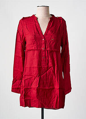 Tunique manches longues fermeture boutonnée sur le devant rouge SALSA femme