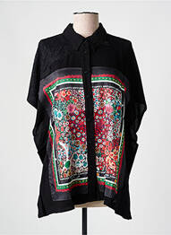 Chemisier manches courtes manches courtes noir DESIGUAL femme