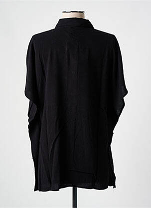 Chemisier tissage crêpe manches courtes noir DESIGUAL femme