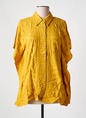Chemisier manches courtes manches courtes jaune DESIGUAL femme