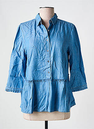 Blouse poignets boutonnés avec fente manches 3/4 bleu SALSA femme