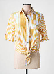 Chemisier manches courtes manches courtes jaune MOLLY BRACKEN femme