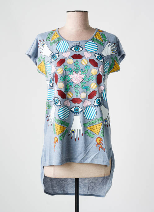 Tunique manches courtes gris DESIGUAL pour femme