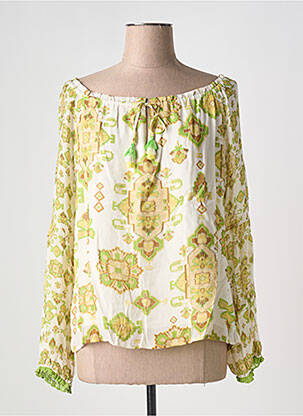 Blouse imprimé fantaisie manches longues vert ESQUALO femme