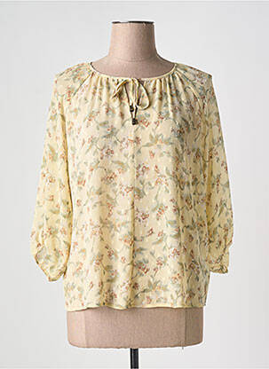 Blouse imprimé fantaisie manches 3/4 jaune ESQUALO femme