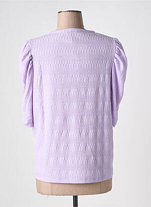 Top coupe cintrée manches 3/4 violet ESQUALO femme