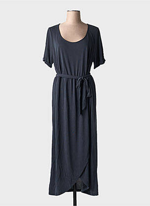 Robe longue manches courtes manches courtes bleu ESQUALO femme