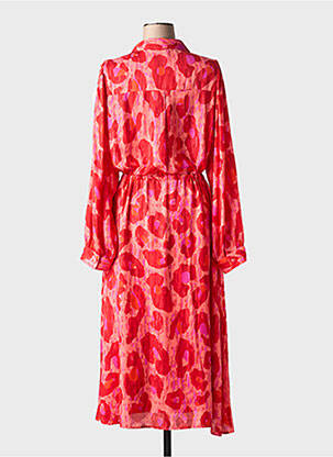 Robe longue manches longues manches longues rouge ESQUALO femme