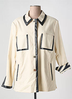 Veste chic fermeture boutonnée sur le devant beige LOLA CASADEMUNT femme