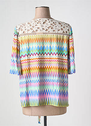 Blouse imprimé fantaisie manches courtes bleu ESQUALO femme