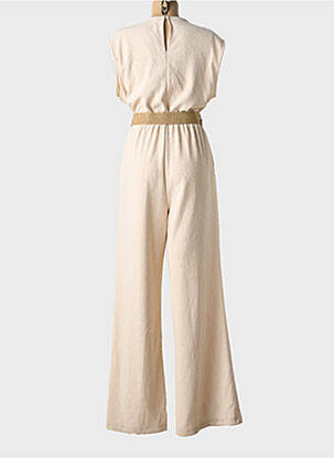 Combi-pantalon fermeture boutonnée au dos sans manche beige ESQUALO femme