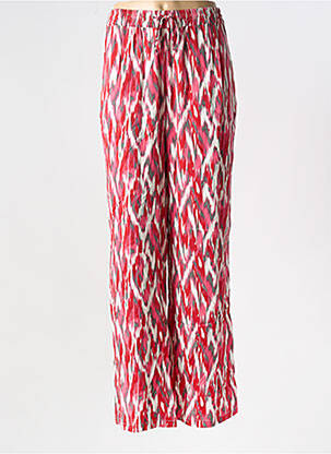 Pantalon droit taille élastique rouge RINO & PELLE femme