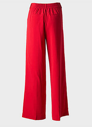 Pantalon droit fermeture zippée sous rabat boutonné rouge ESQUALO femme