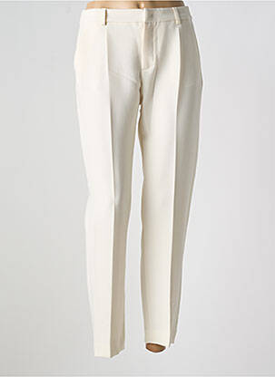 Pantalon slim taille élastique blanc SIGNE NATURE femme