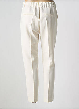 Pantalon slim taille élastique blanc SIGNE NATURE femme