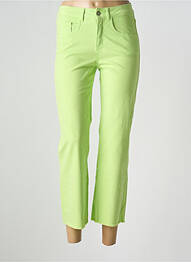Pantalon 7/8 fermeture zippée sous rabat boutonné vert SIGNE NATURE femme