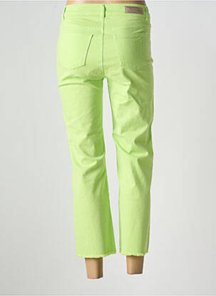 Pantalon 7/8 fermeture zippée sous rabat boutonné vert SIGNE NATURE femme