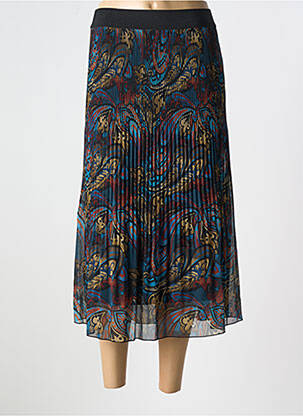 Jupe longue imprimé fantaisie bleu SIGNE NATURE femme