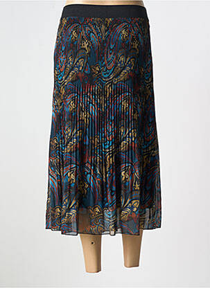 Jupe longue imprimé fantaisie bleu SIGNE NATURE femme