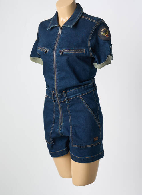 Combishort bleu SCHOTT pour femme