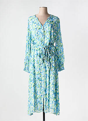Robe longue manches longues manches longues bleu ESQUALO femme
