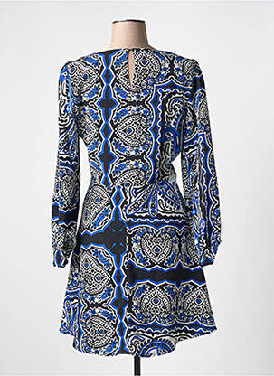 Robe courte manches longues manches longues bleu MORGAN femme
