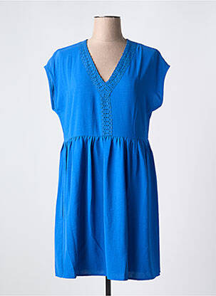 Robe mi-longue manches courtes manches courtes bleu MOLLY BRACKEN femme