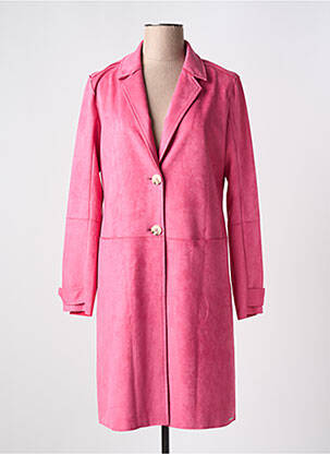 Veste casual tissage suedine rose RINO & PELLE femme
