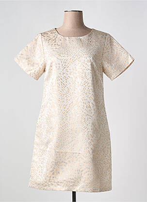 Robe courte manches courtes manches courtes beige MOLLY BRACKEN femme