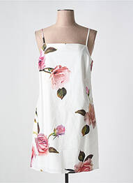 Robe courte fermeture zippée au dos fines bretelles blanc ESPRIT femme
