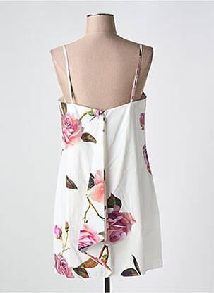 Robe courte fermeture zippée au dos fines bretelles blanc ESPRIT femme