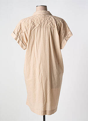 Robe courte manches courtes manches courtes beige KANOPE femme