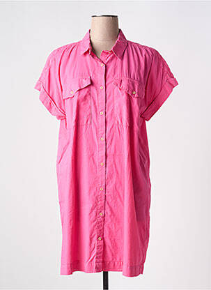 Robe courte manches courtes manches courtes rose KANOPE femme