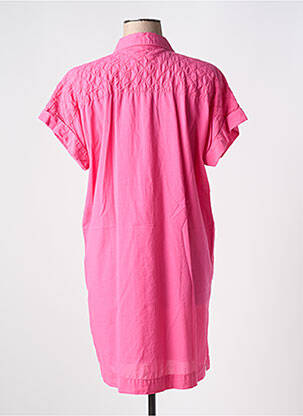 Robe courte manches courtes manches courtes rose KANOPE femme