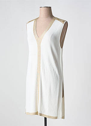 Tunique sans manche col v blanc LOLA CASADEMUNT femme