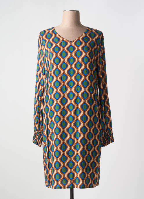 Robe mi-longue bleu SIGNE NATURE pour femme