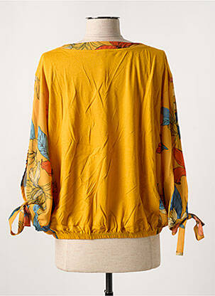 Blouse imprimé fantaisie manches 3/4 jaune SALSA femme